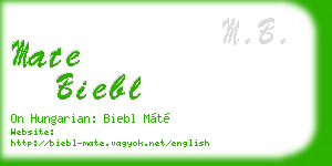mate biebl business card